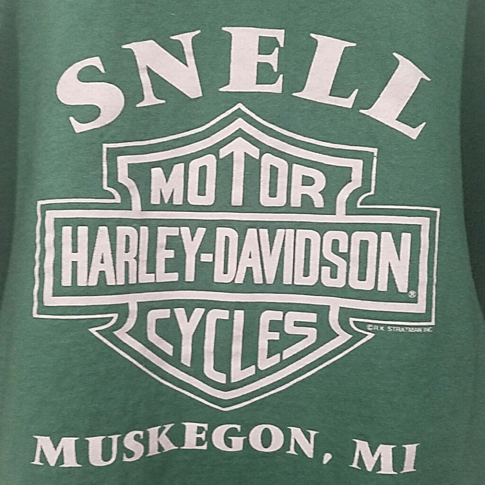Harley Davidson Snell Graphic Button Tee Med